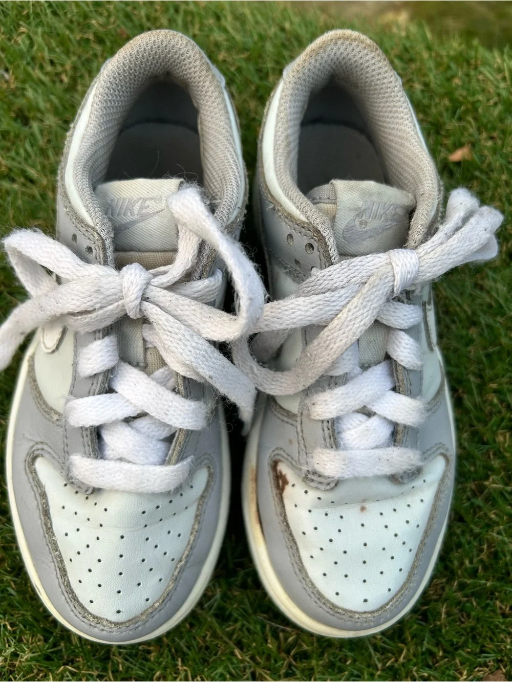 Nike Dunk Low PS Wolf Grey White DH9756-001 Kids Size 11 1/2 C,Sneakers